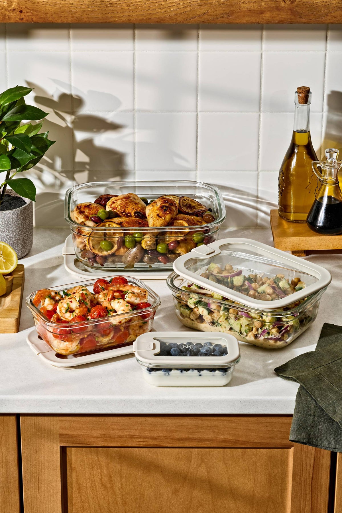 8-Piece Glass Nesting Container Set